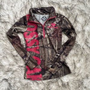 Girls (or very small Womens) Camouflage Long Sleeve Zip Up